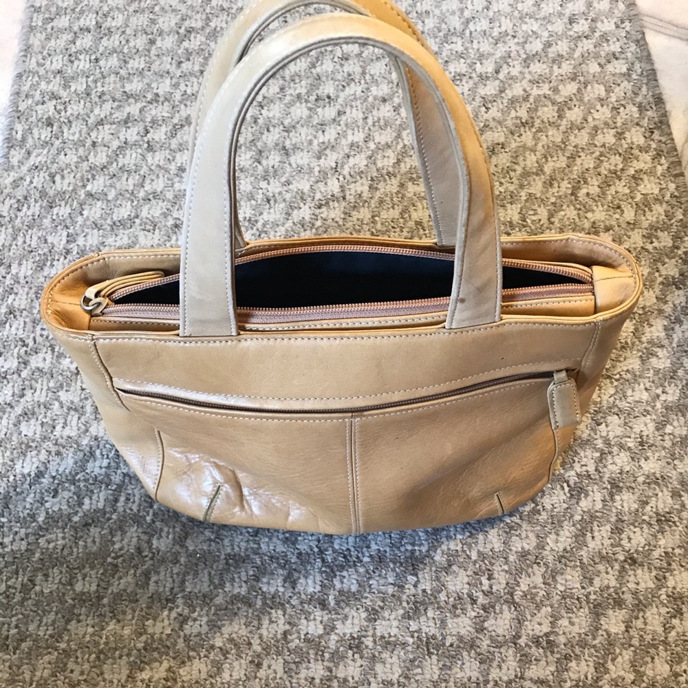 Tignanello small camel / tan handbag